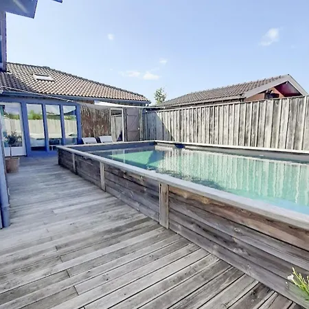 Maison Landaise Pour 12 Personnes Proche Ocean, Piscine, Wifi Inclus - Fr-1-50-165 Villa